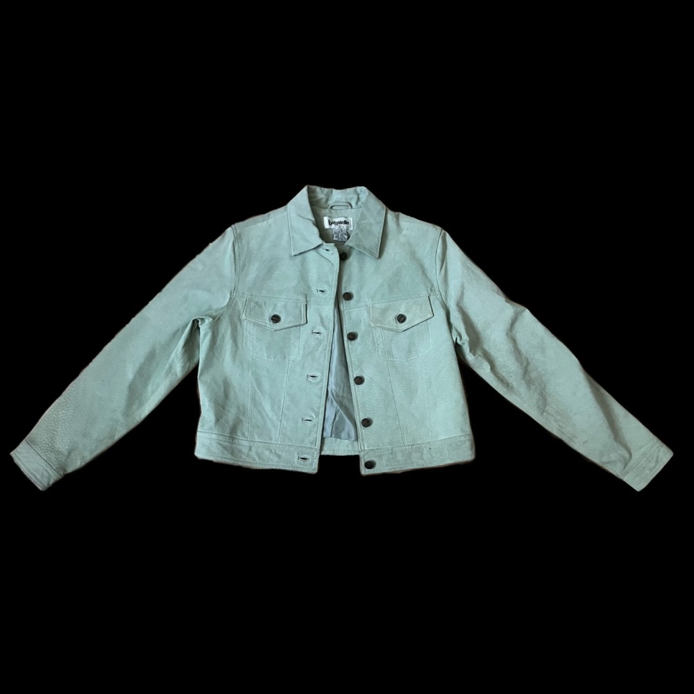 Bagatelle Pistachio Green Leather Jacket
